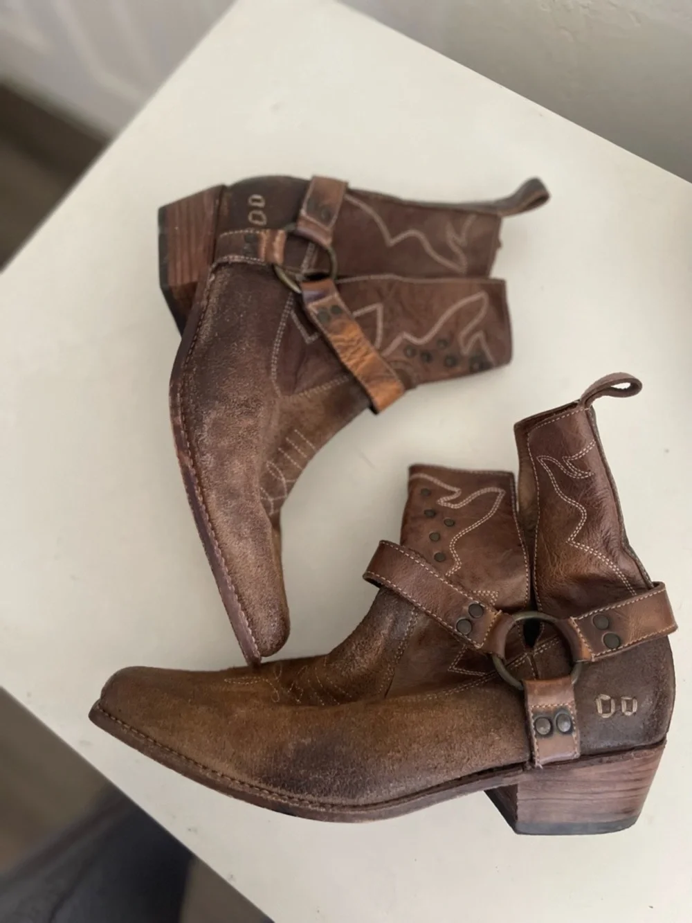 Bed Stu Cowgirl Ankle Leather Boots - Picture 5 of 9